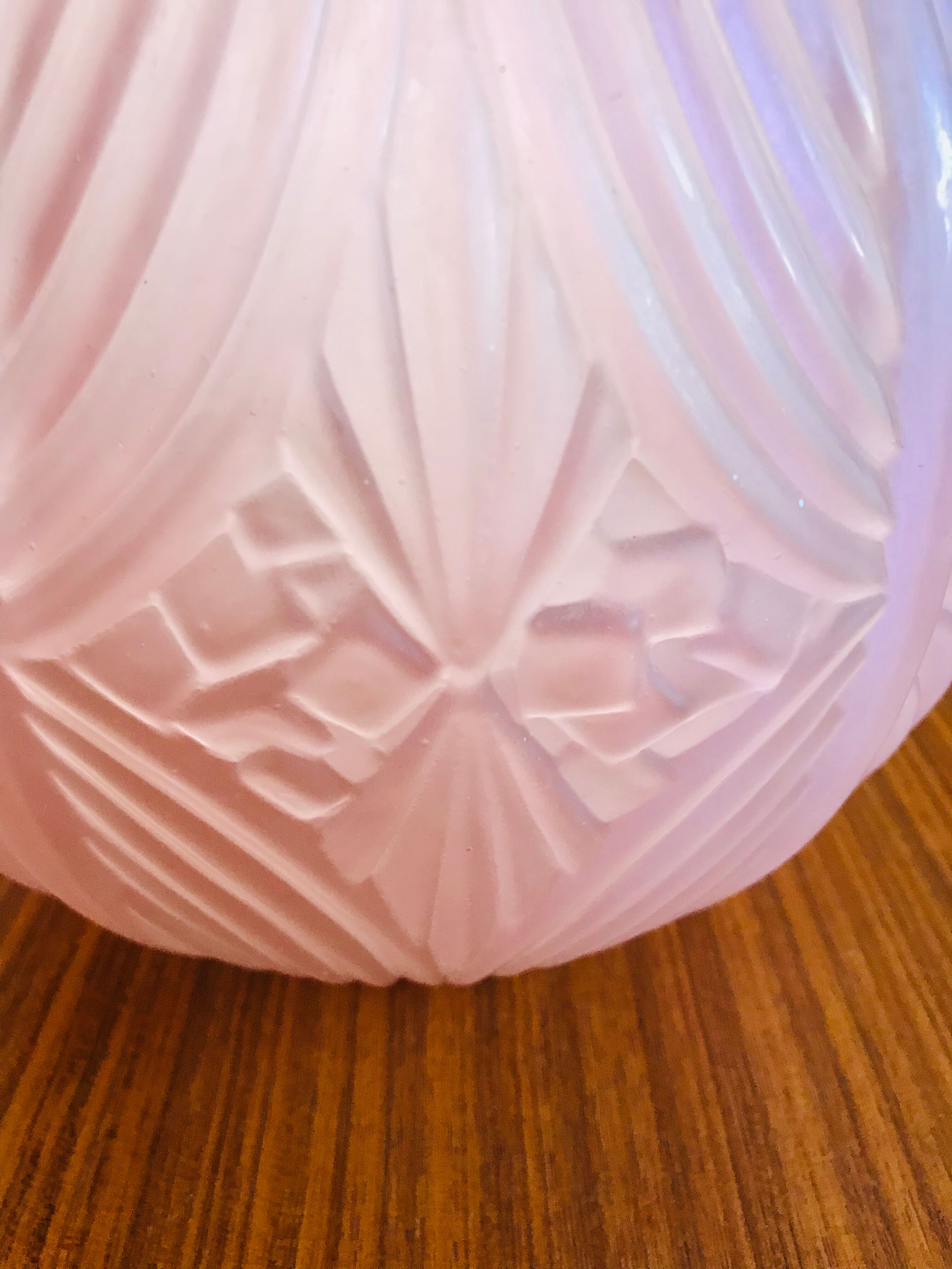 Art deco pink ball vase