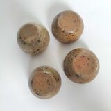 Set of 4 vintage stoneware shells