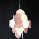 Handcrafted chandelier with alabaster disc glass, Murano glass.