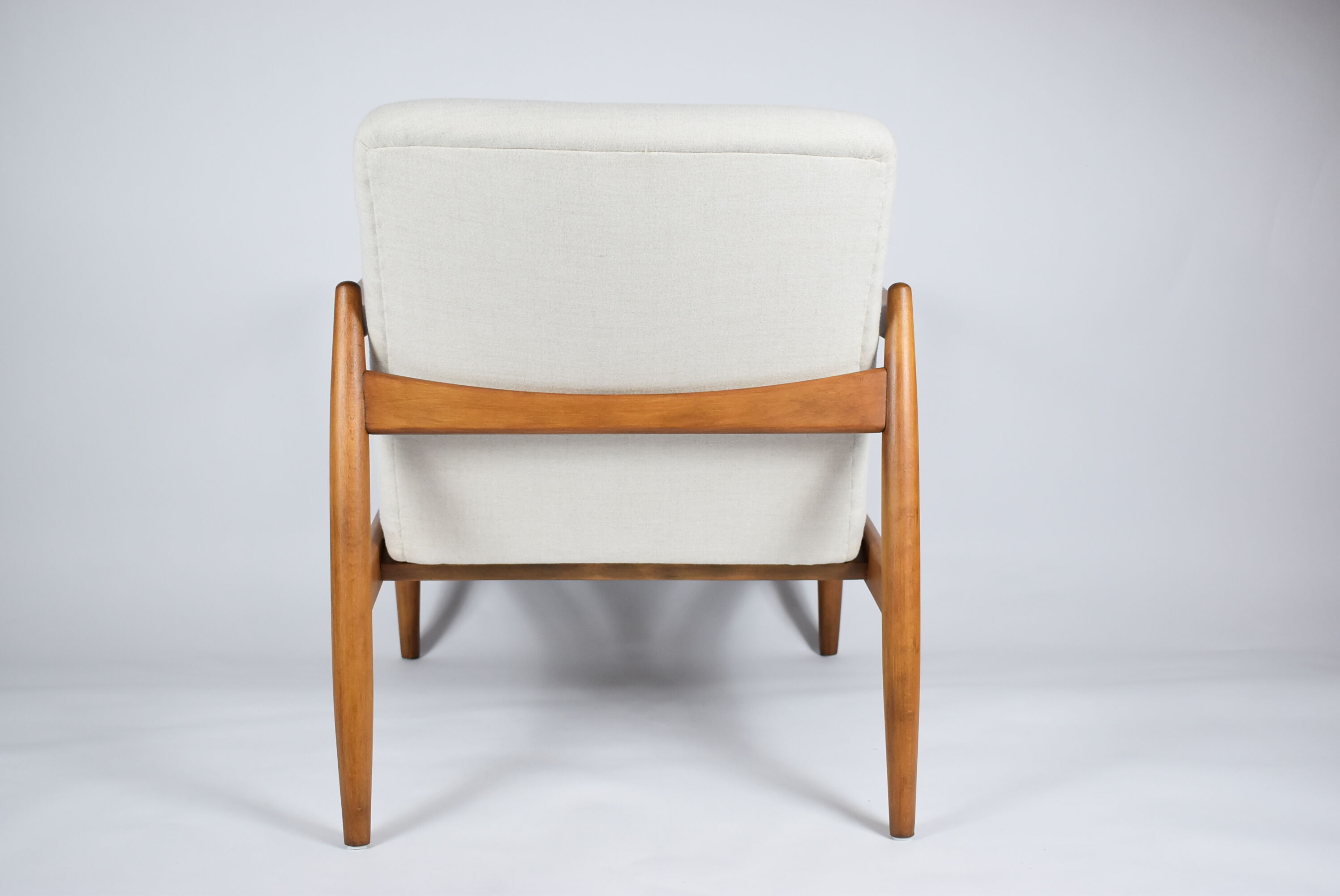 Polish icon, armchair model GFM-64, designed by E.Homa, 1960s, cream
