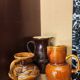 Trio de pichets en céramique émaillée vintage