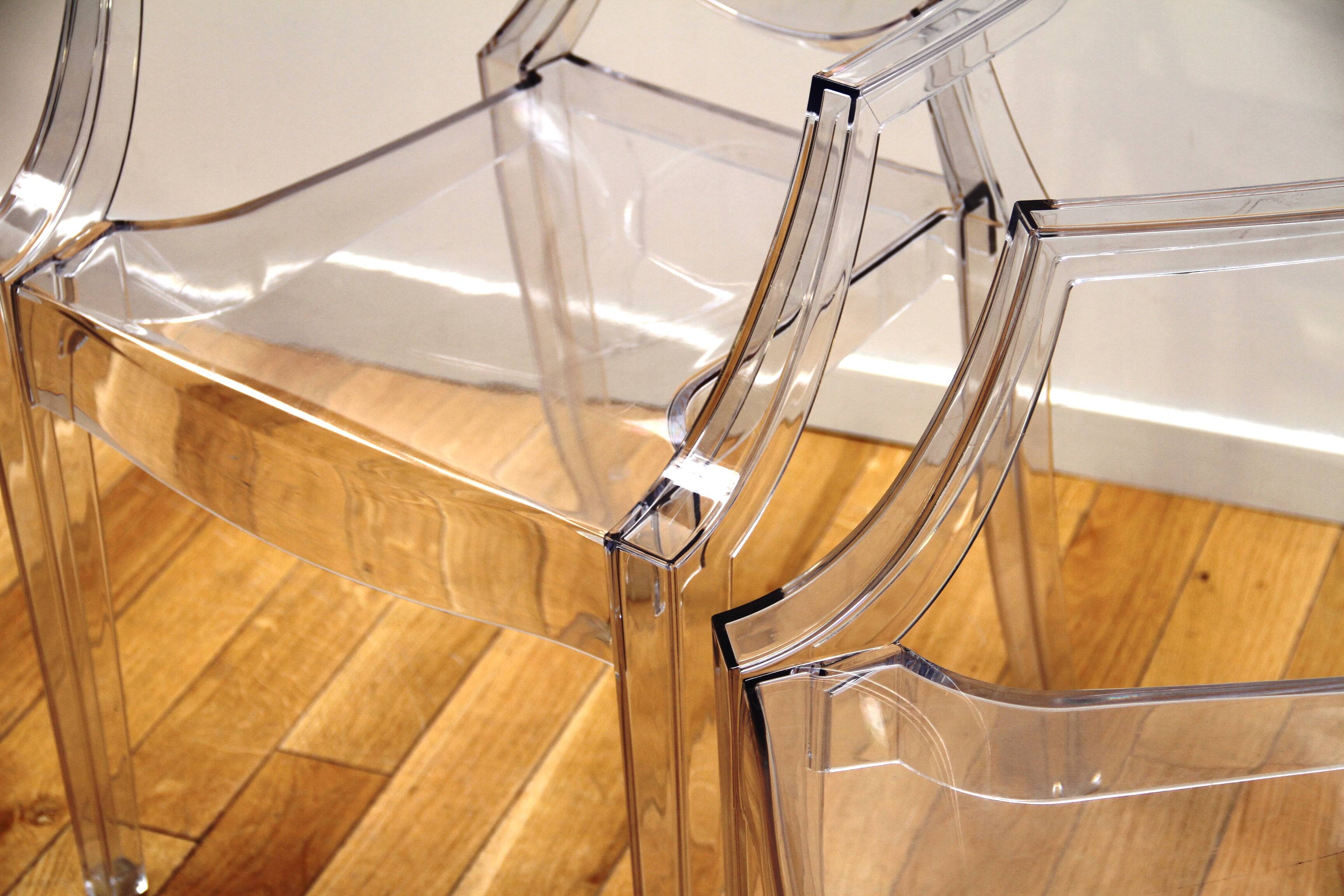 Pair of Louis Ghost chairs, Philippe Starck