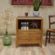 Large oak bedside cabinet