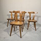 Set of 4 pine chairs