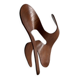 Mrs. Charles Eames_ The shadow does not bend, walnut plywood sculpture