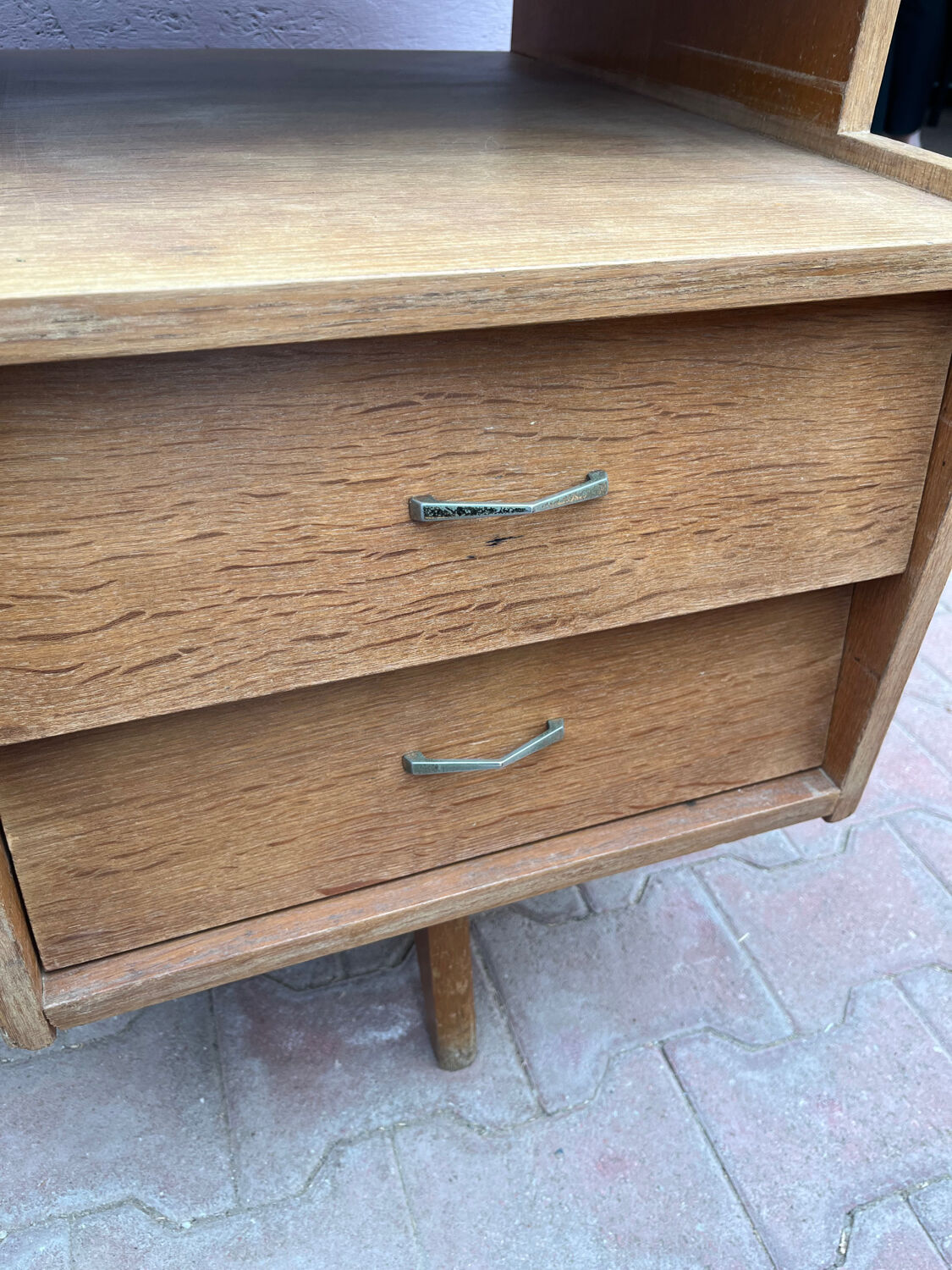 Bureau vintage en chêne clair