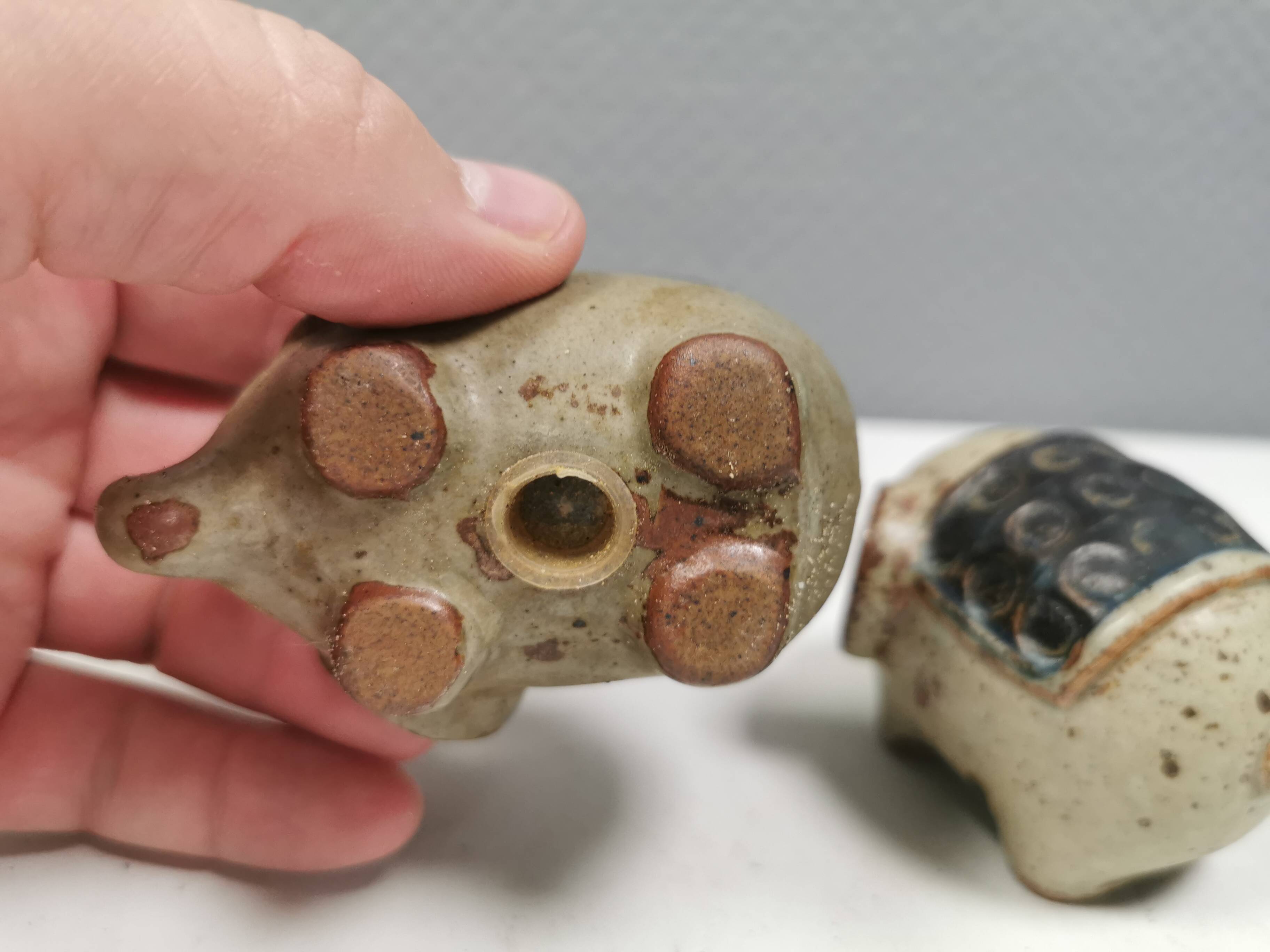 Ceramic elephants as salt and pepper sets made for Danish Søholm 1970-80s