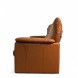 Maralunga Cassina style sofa in tan leather