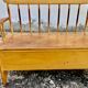 Vintage 60s wooden children's chest bench