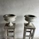 Pair of antique Médicis garden vases in cast stone.