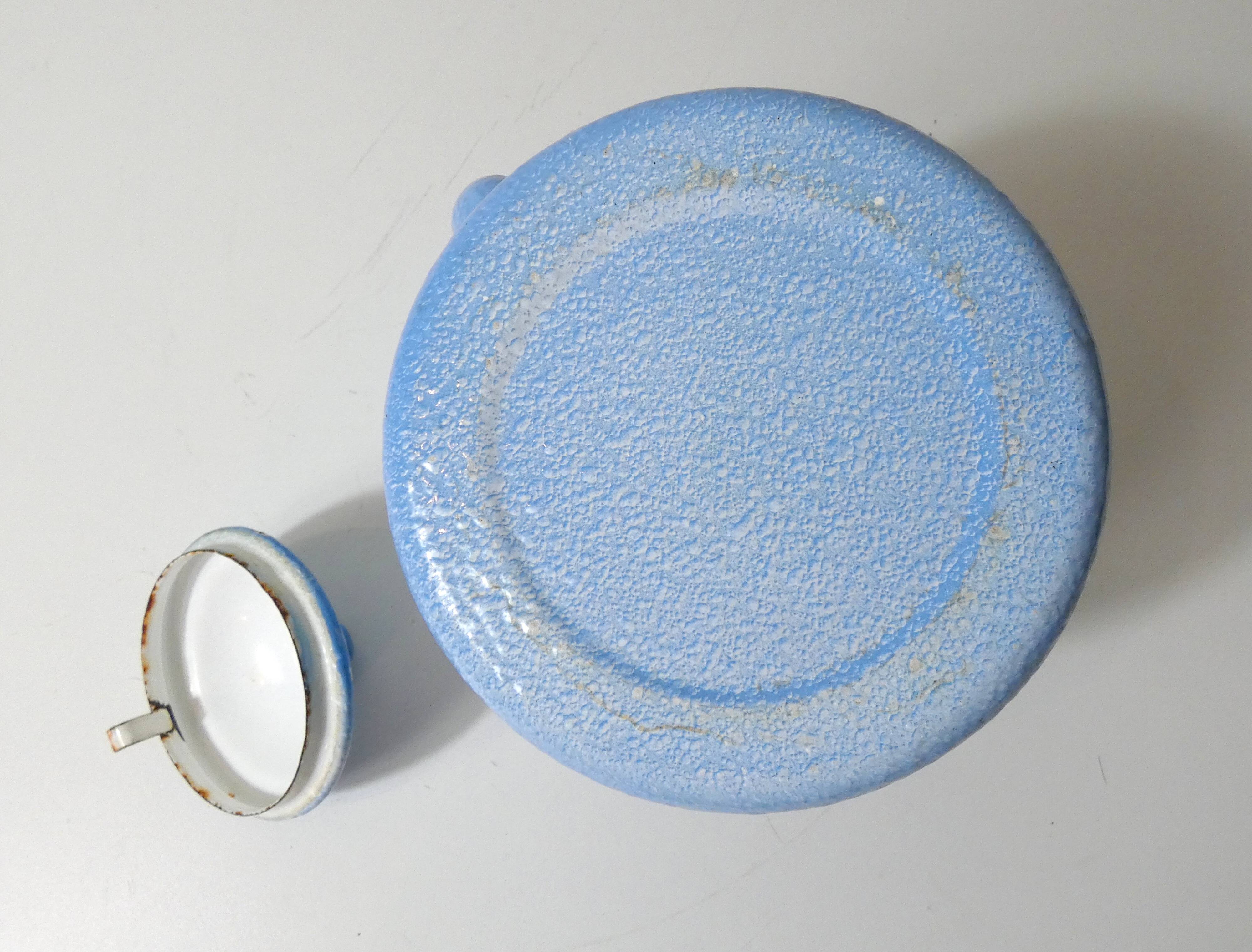 old enamelled steel kettle
