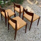 4 chairs model Pia by Poul Cadovius circa 1960