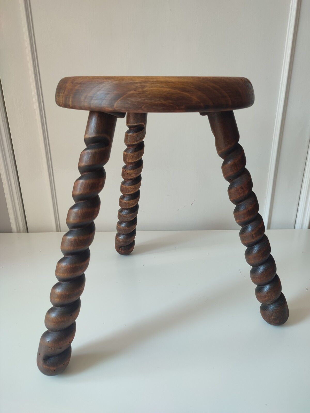 Wood tripod stool