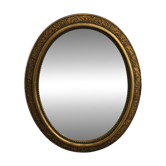 Oval gold mirror in Napoléon III style