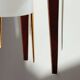Modernist adjustable wall lights in teak and brass – 1950