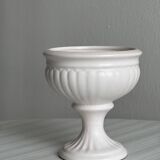 Off-white ceramic footed bowl