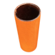 Orange glazed ceramic cylinder vase