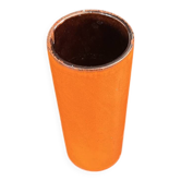 Orange glazed ceramic cylinder vase