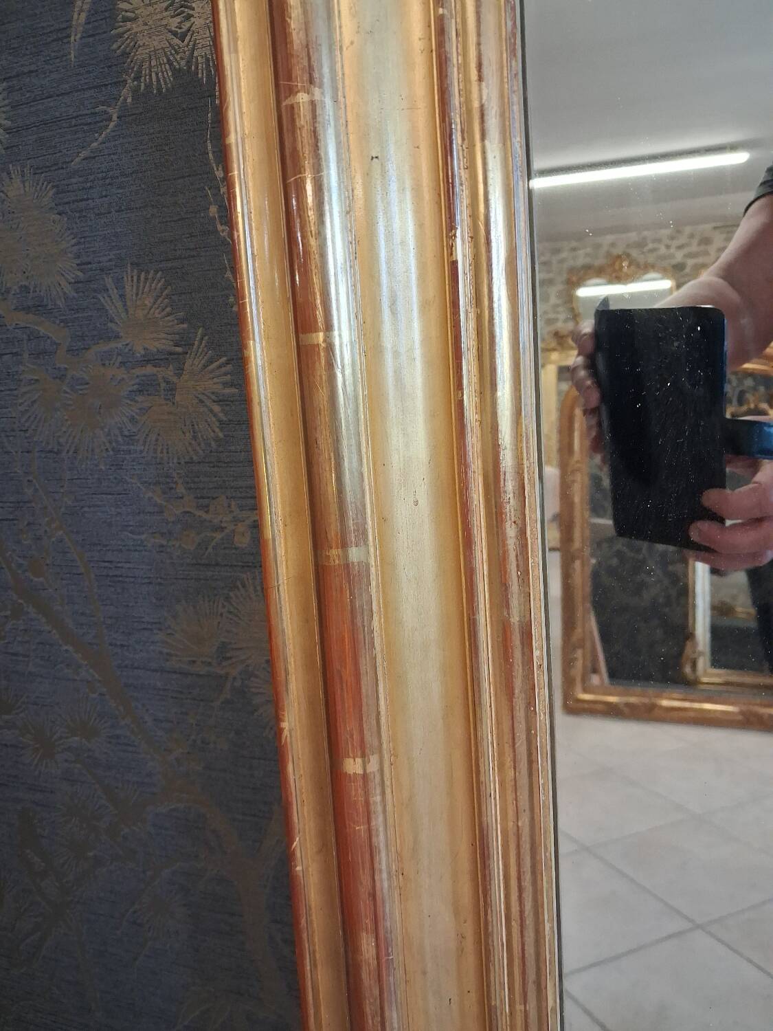 19th century mirror 181 x 110