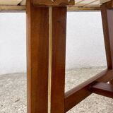 Table basse moderniste bois lamellé, 1970