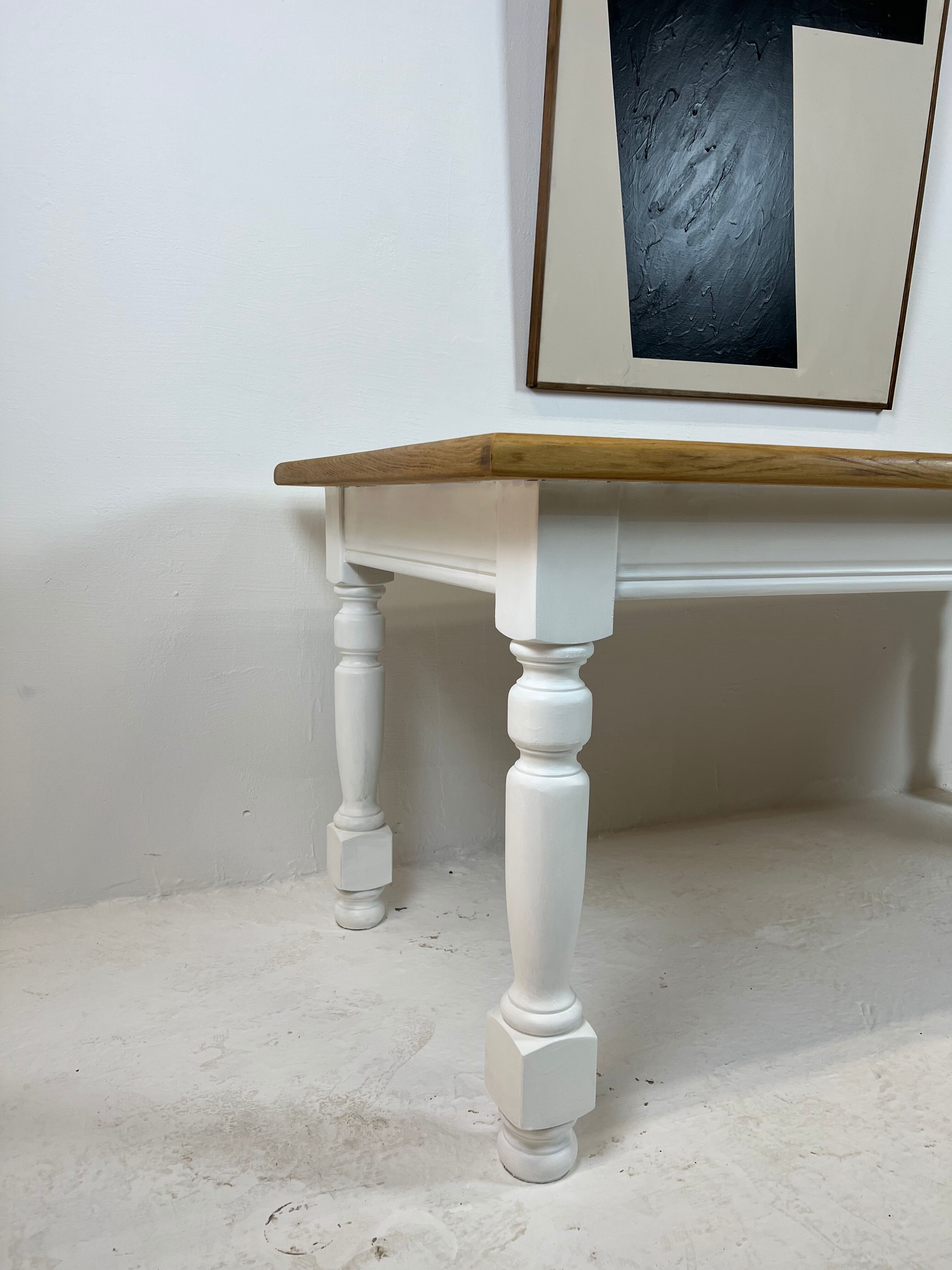 Ivory white base farmhouse table