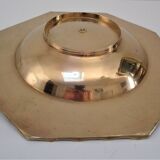 Empty octagonal pocket solid brass design 80s