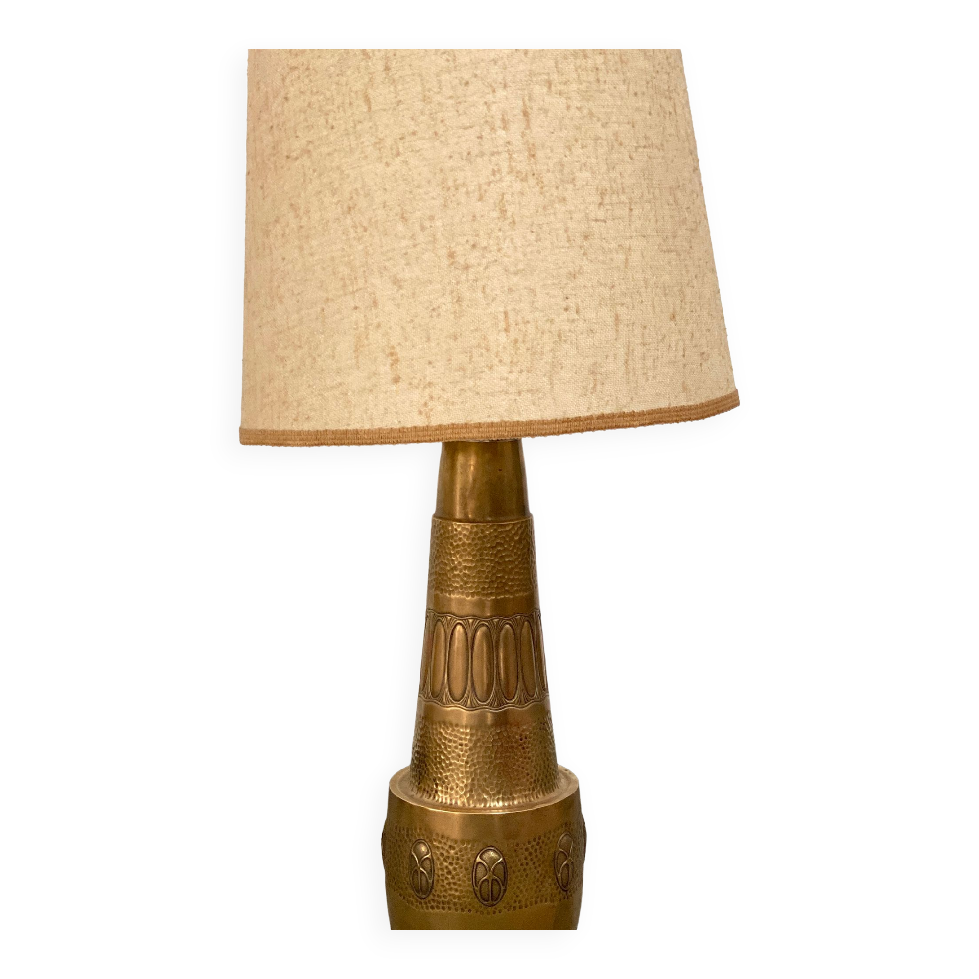 Art Deco lamp on vase - brass