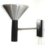 RAAK 1960s Adjustable Wall Lamp in Black and Aluminium