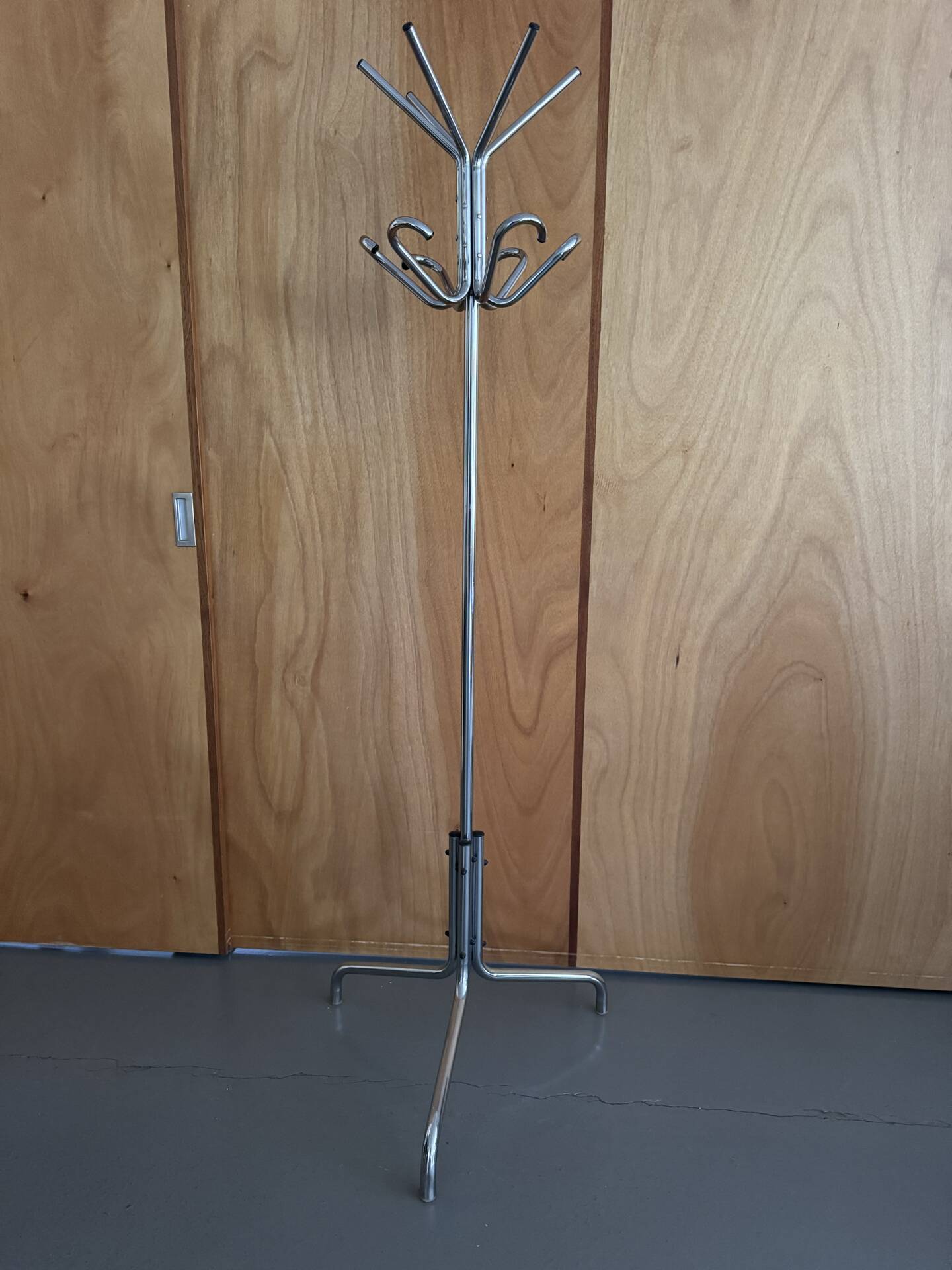 Portemanteau perroquet métal chromé