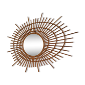 Miroir en rotin