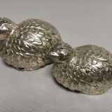 Set Salt + Pepper + Vintage mustard in the shape of birds / quails DLG Mauro Manetti