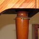 Pair of 60s veneer bedside tables with brass decorations