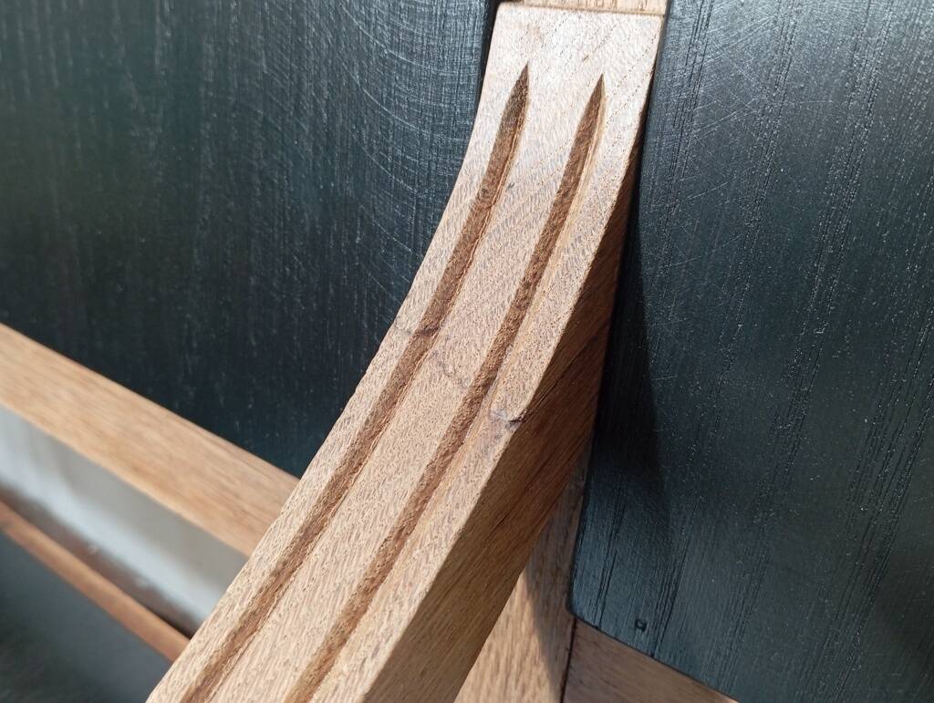 Early 20th-century solid oak bench