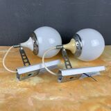 Italian white wall sconces from the mid-century by Targetti Sankey, 1960s, set of 2.
