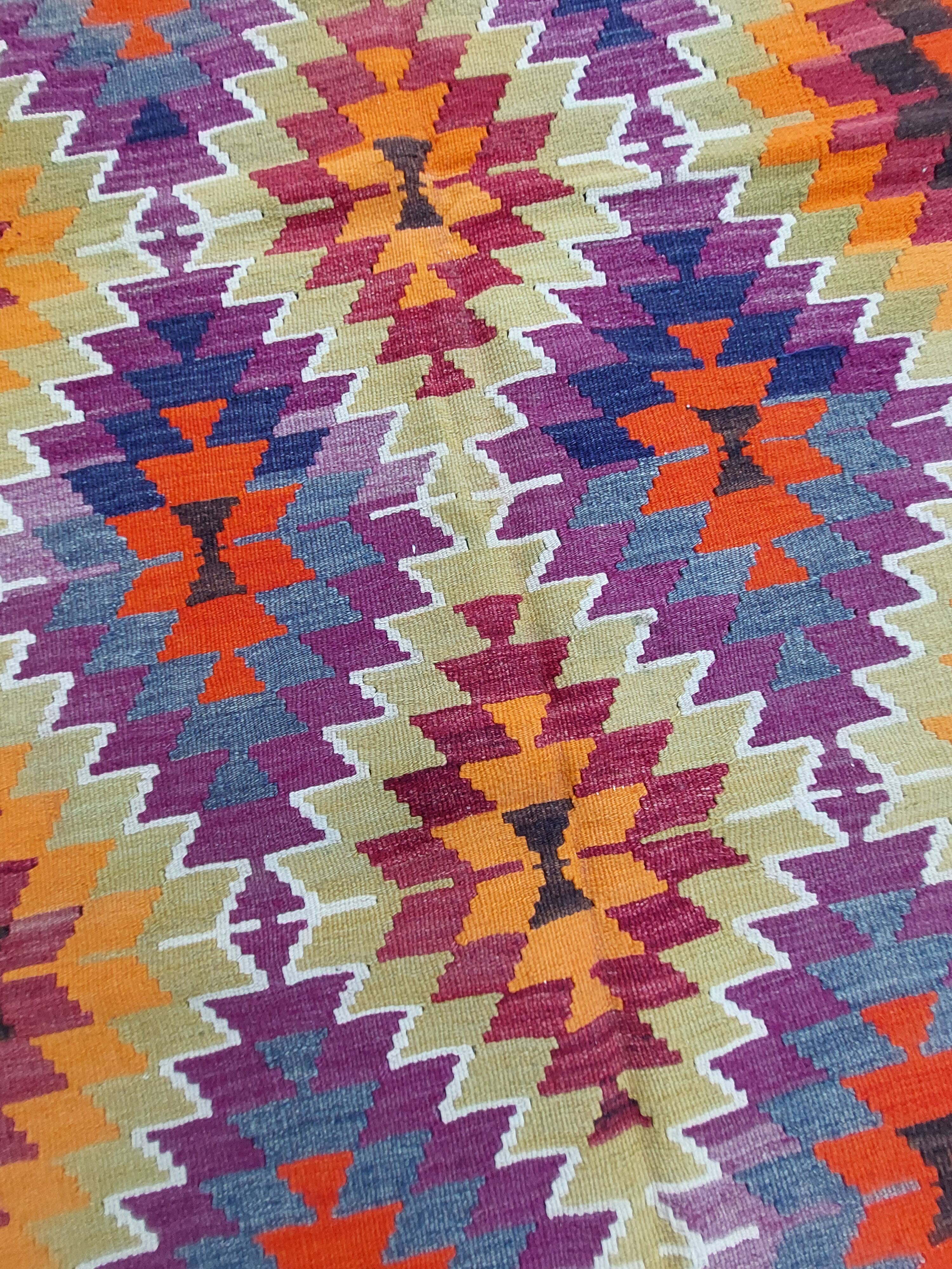 Turkish kilim rug,235x159 cm,MYK-1623