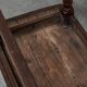 Antique solid oak coffee table in refectory style, 19th century.