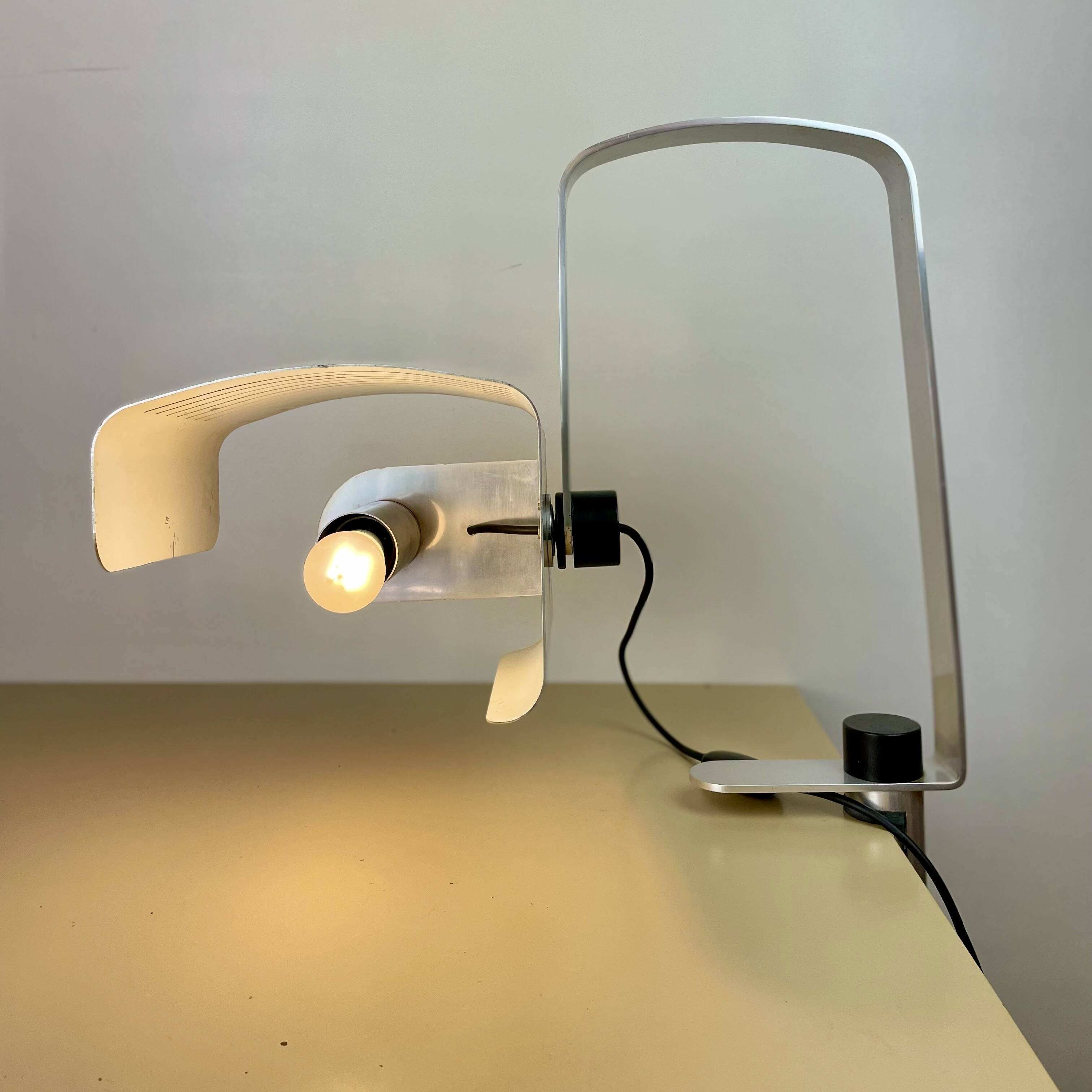 Large Aluminum Desk Lamp by Etienne Fermigier for Monic, 1970s