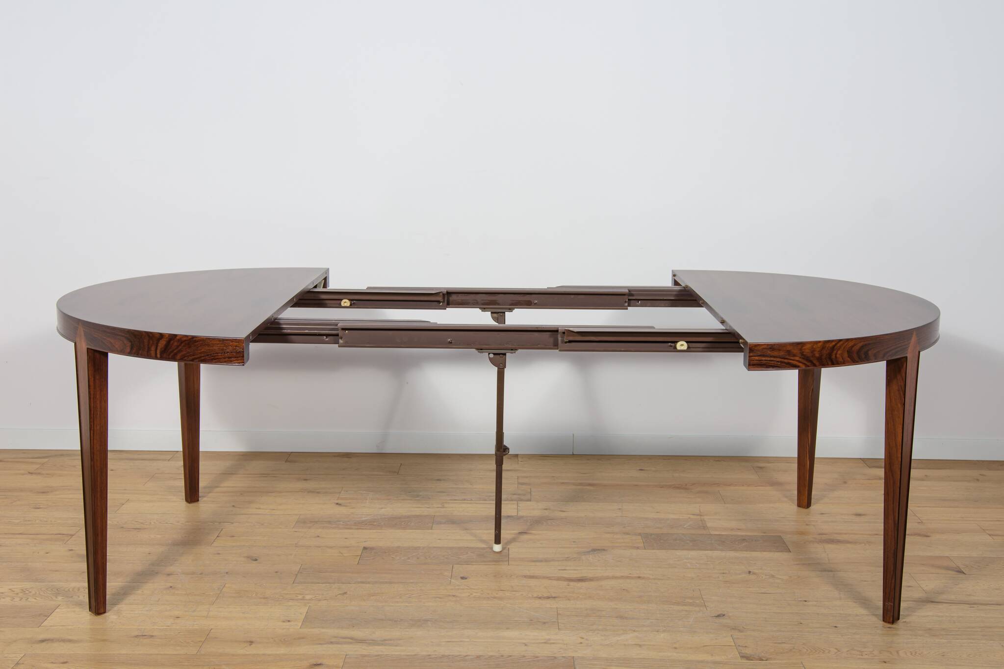 Mid-Century Round Rosewood Dining Table by Severin Hansen for Haslev Furnit