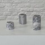 Pair of marble candlesticks