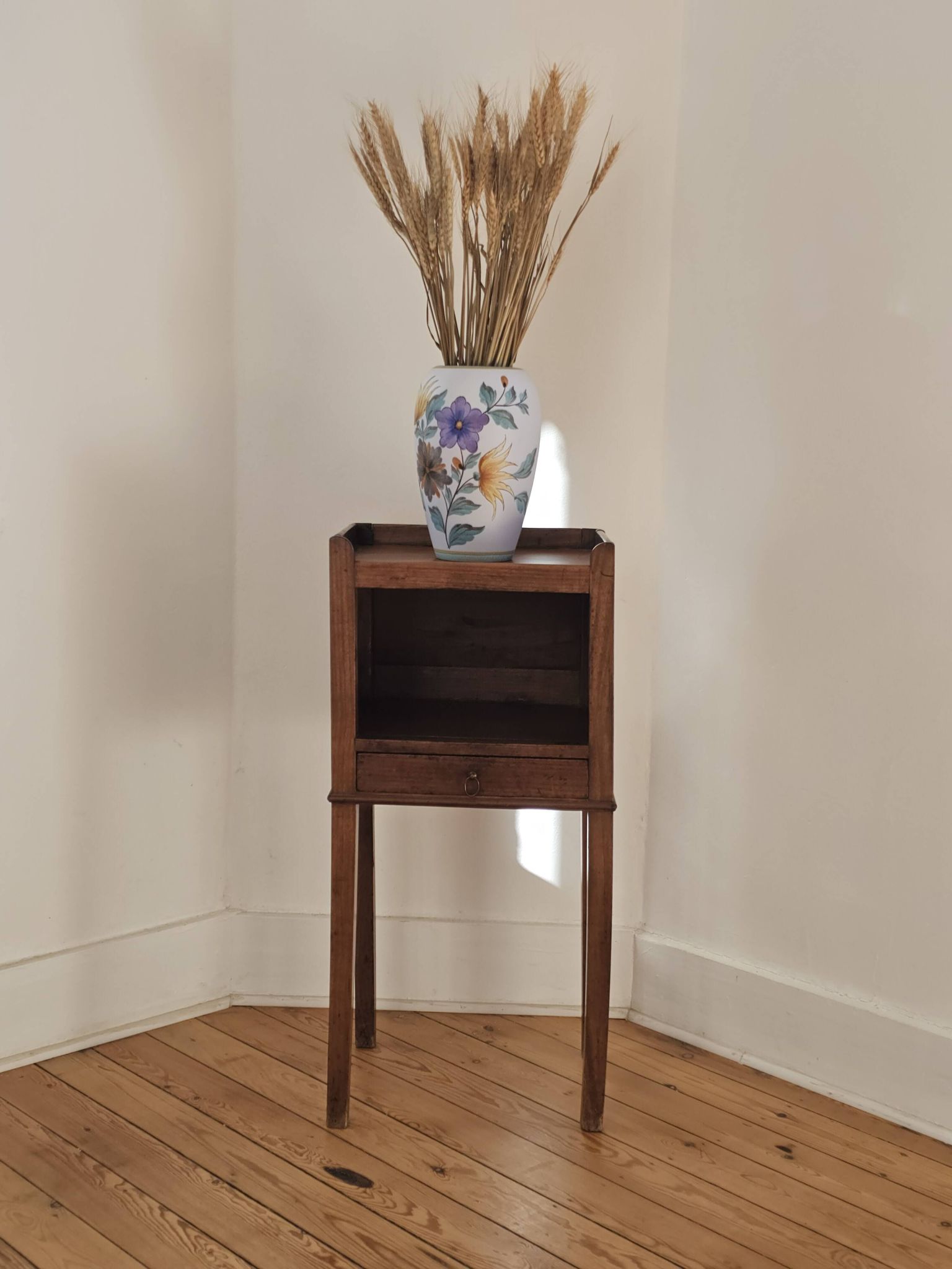 Solid wood side table - Louis XVI style