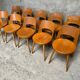 Série de 10 chaises bistrot Baumann modèle Mondor, 1960