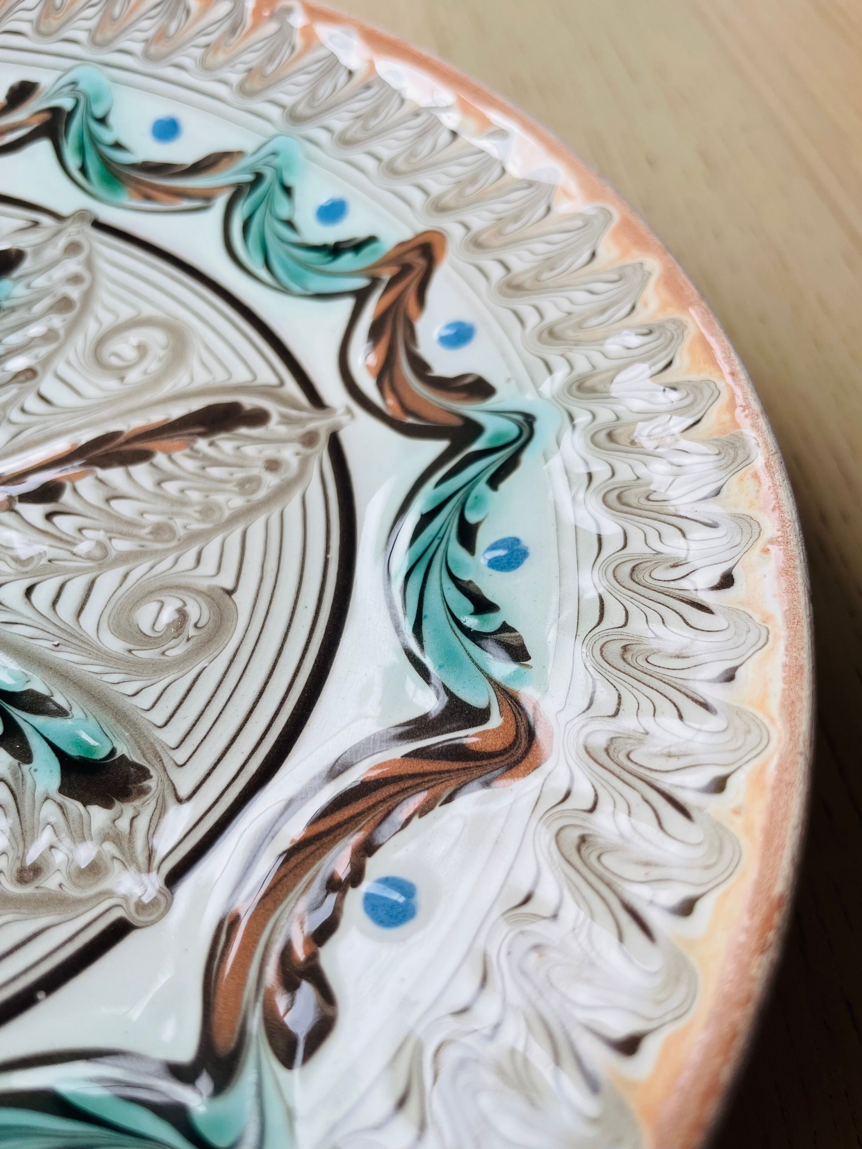 Romanian handicraft ceramic dish