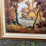 Tableau Paysage d’Automne Coloré XX signé