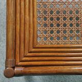 Bamboo and glass coffee table