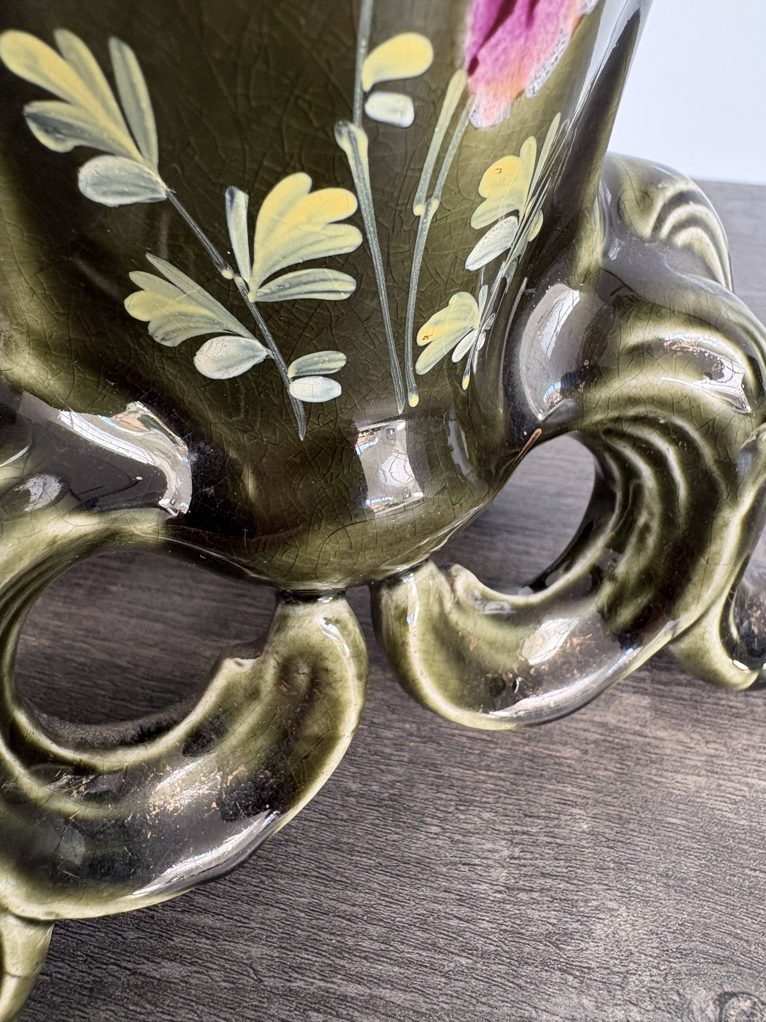 Antique glazed ceramic vase