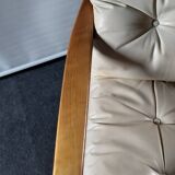 Leather armchairs designed by Eugen Schmidt for Soloform