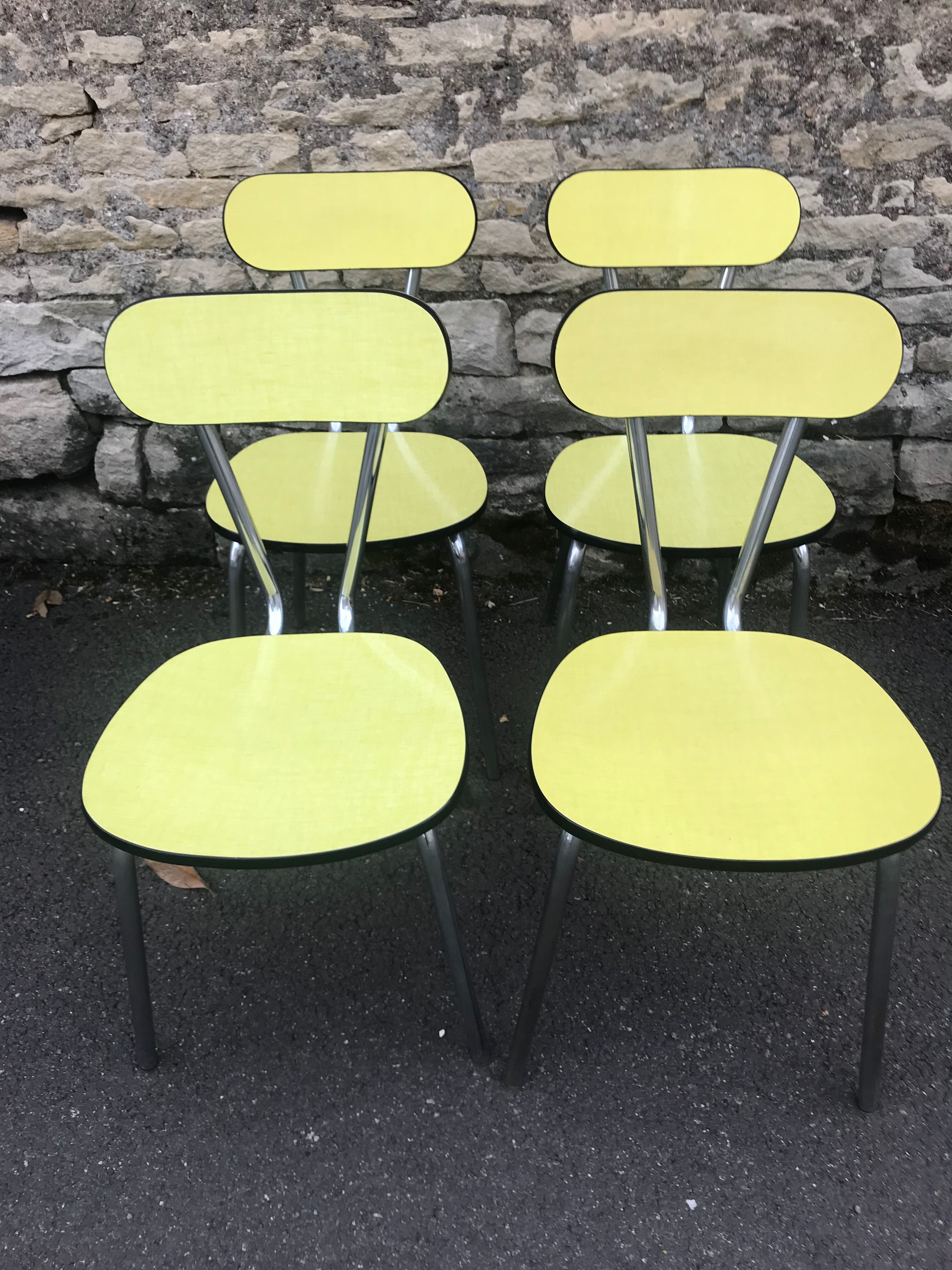 Yellow formica chairs
