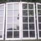 Glass window h146xl227 in arched oak