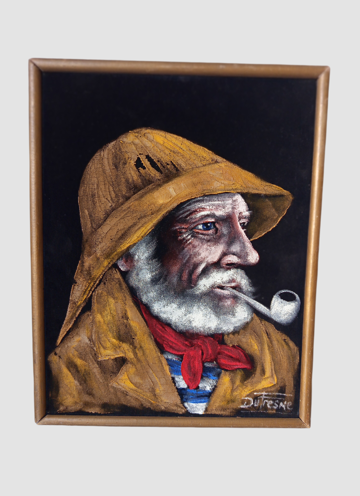Portrait de marin breton à la pipe – signé Dutresne