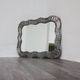 Specchio Da Parete Brutalist Borchiato In Metallo Anni 60 Design Moder
